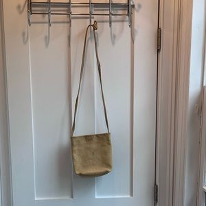 Baggu Soft Yellow Leather Cross Body or Shoulder Bag